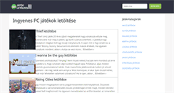 Desktop Screenshot of jatekletoltes.ingyenjatek.pro